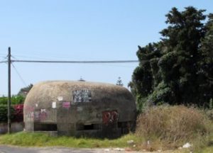 Pillbox near landing site of glider Waco glider 126 in Sicily during Operation Ladbroke