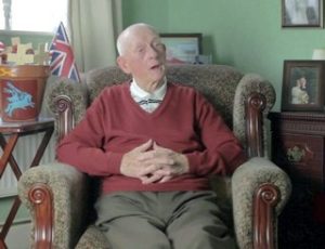 Wilf Oldham, 1 Border Regiment, telling his story of Operation Ladbroke, Sicily.