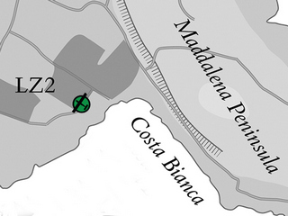 Map showing Glider 88's landing spot